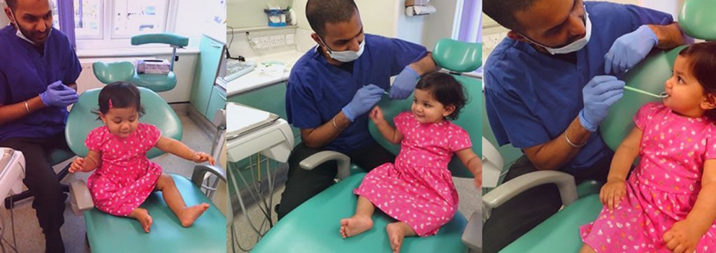 Baby at dentist